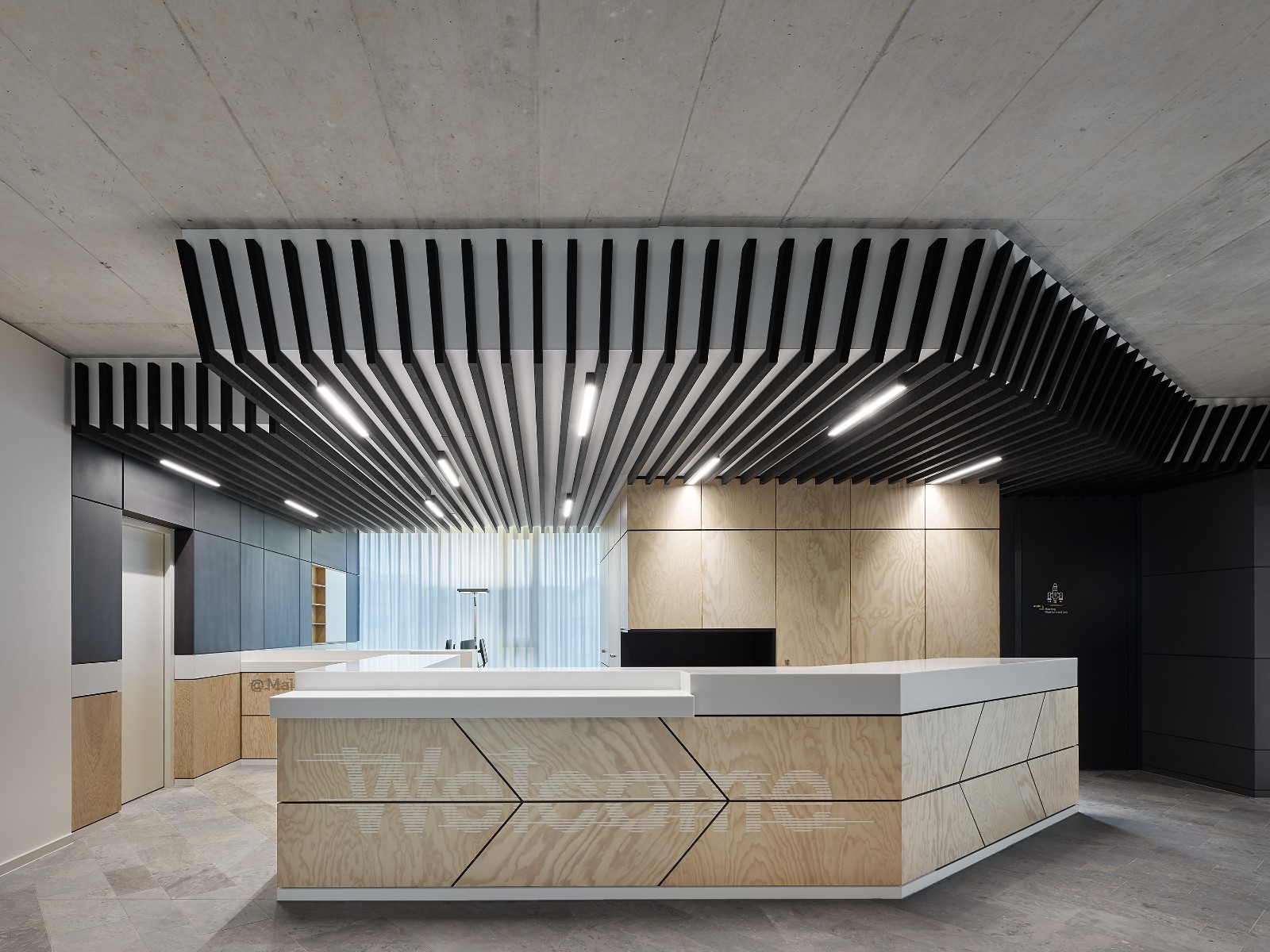 簡約辦公室前臺(tái)裝修設(shè)計(jì)效果圖