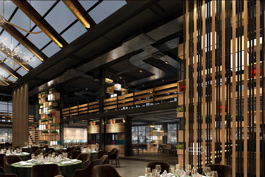工業(yè)風(fēng)廠房餐廳裝修設(shè)計(jì)效果圖欣賞