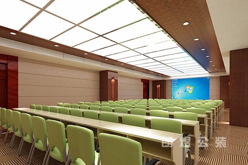 辦公木飾面吊頂裝修效果圖