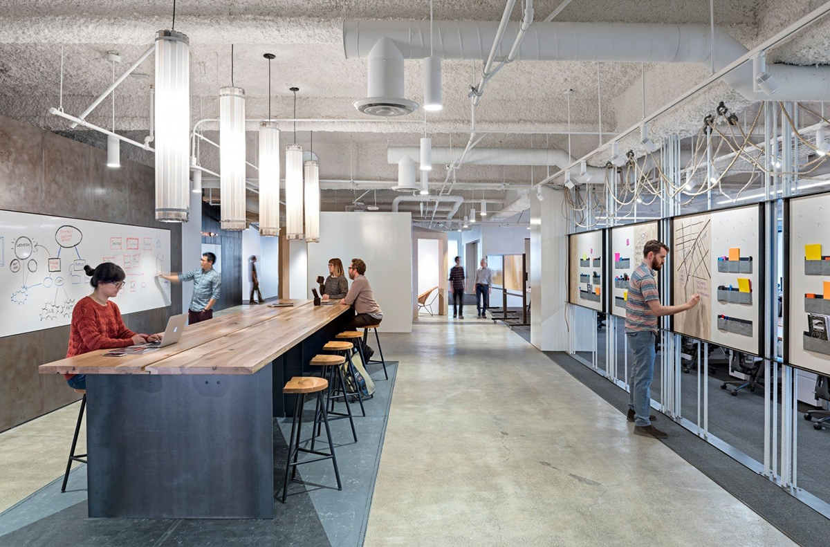 1000平寫字間辦公室裝修設計圖