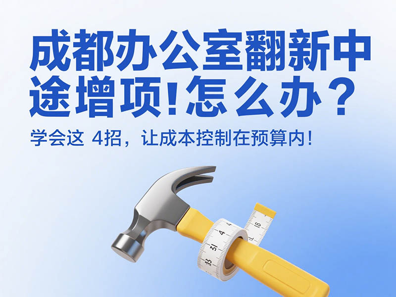成都辦公室翻新中途增項(xiàng)怎么辦？學(xué)會這 4 招，讓成本控制在預(yù)算內(nèi)！